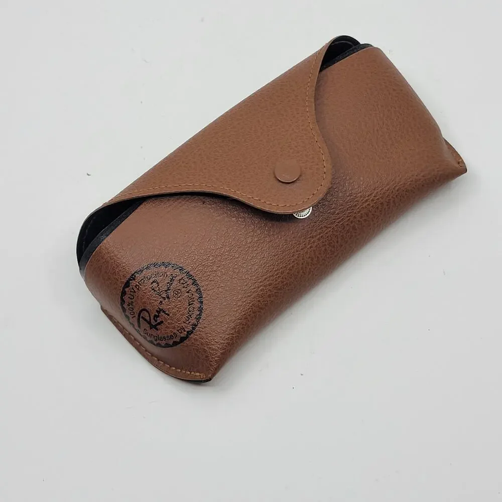 Ray-Ban faux leather sunglasses eyeglasses case brown 328